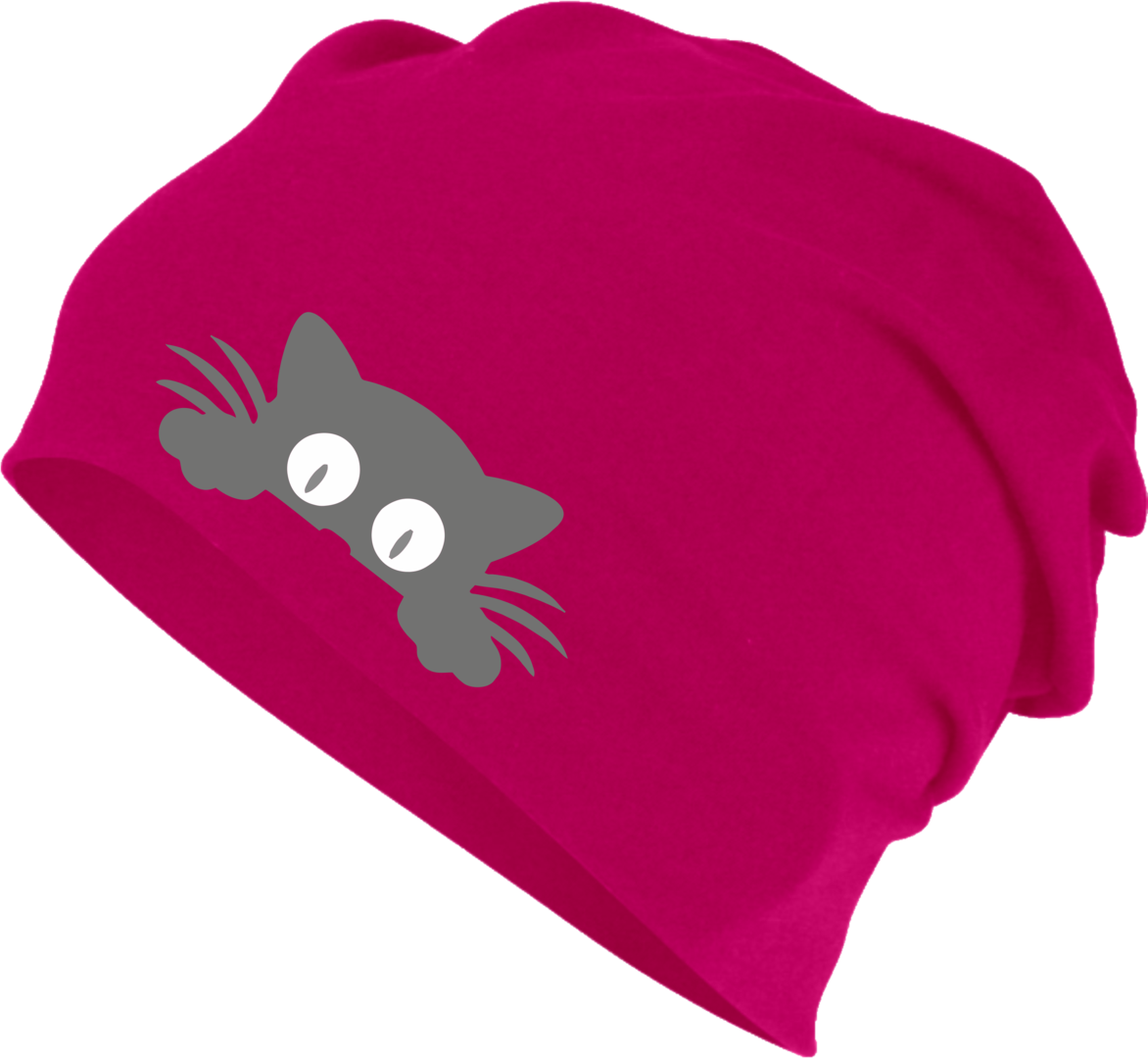 Fuchsia Cat Beanie Hat