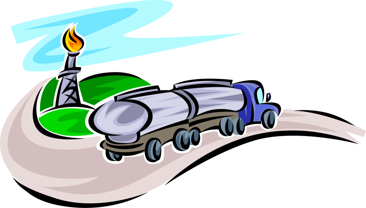 Fuel Tanker Truck Cartoon