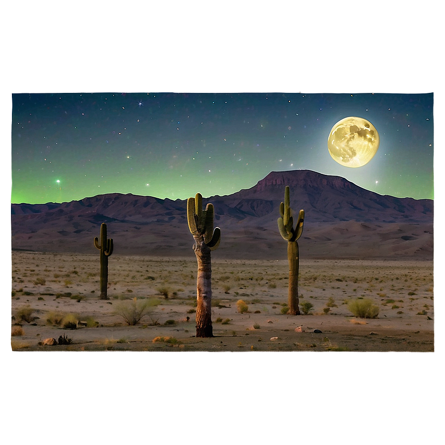 Full Moon Desert Mystery Png Rgs