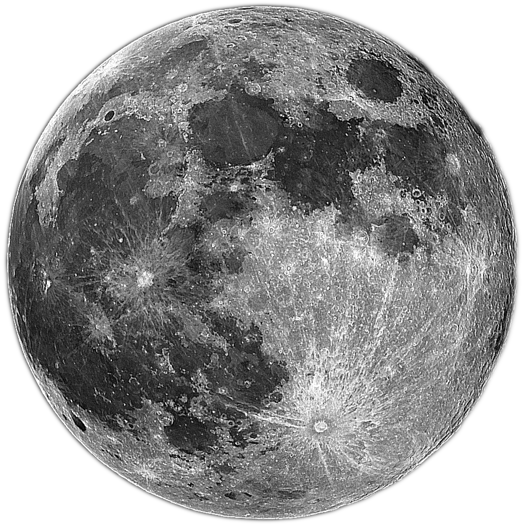 Full Moon Detailed Surface View