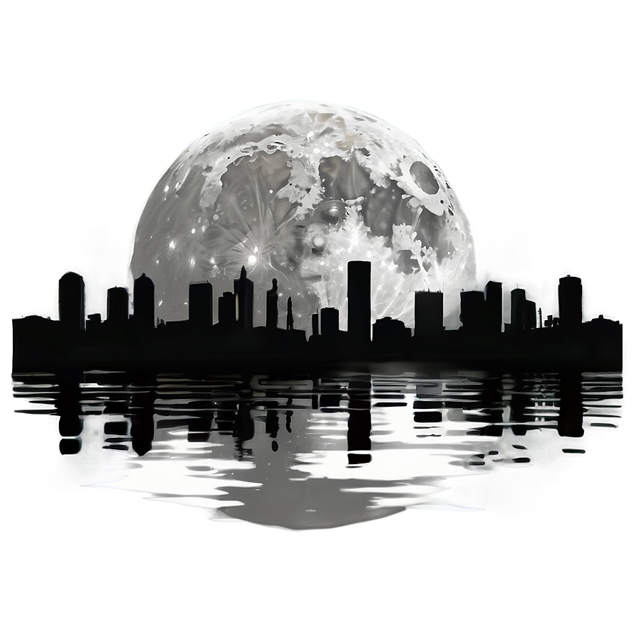 Full Moon Over Cityscape Png 05242024