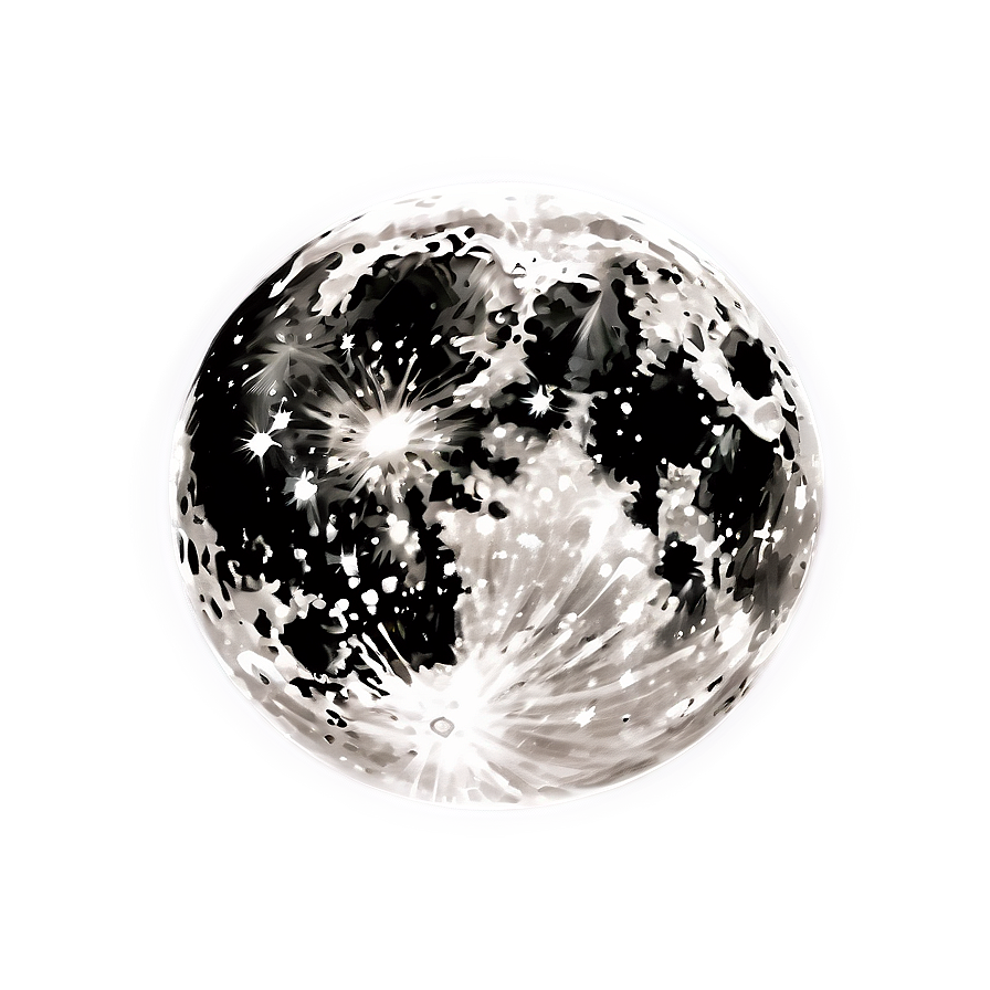 Full Moon Starry Background Png 18