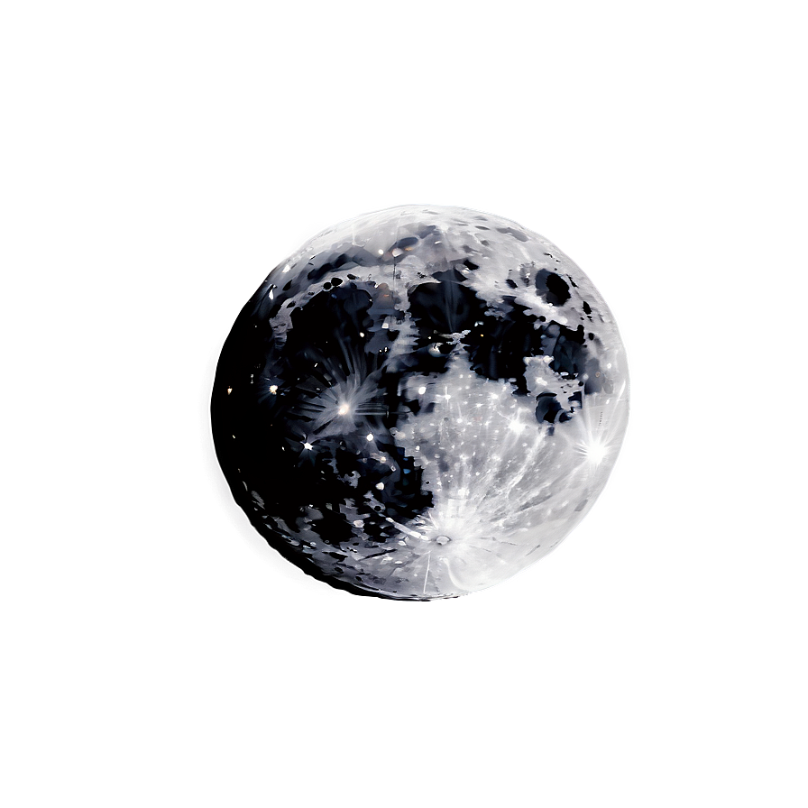 Full Moon Starry Background Png Plv