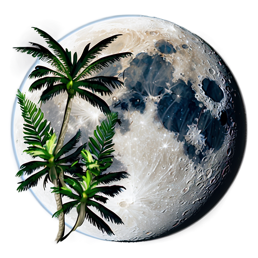 Full Moon Tropical Paradise Png 05242024