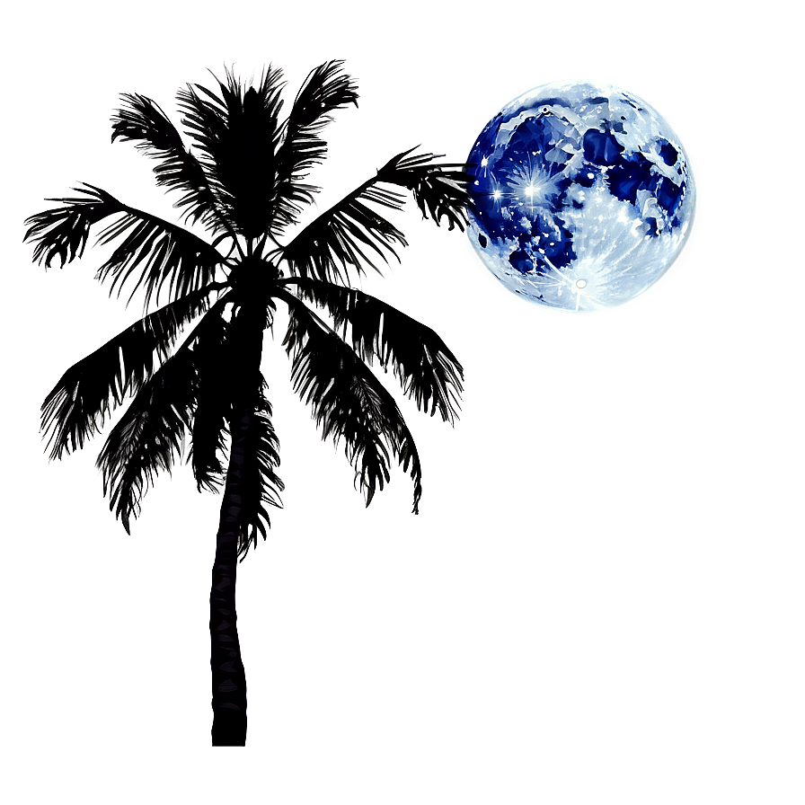 Full Moon Tropical Paradise Png Ixx99