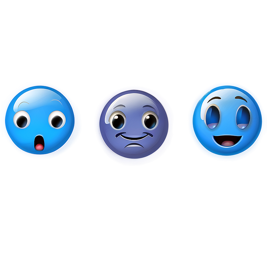 Fun Blue Emojis Png Selection Aau55