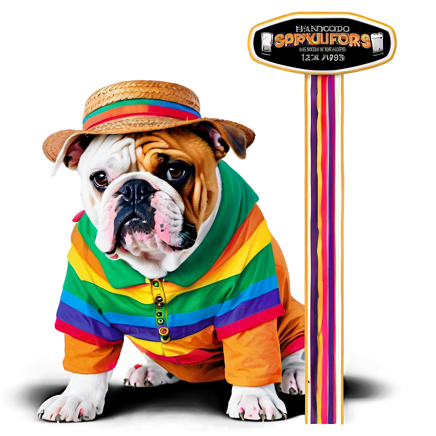 Funny Bulldogs Dressed Up Png Bdw