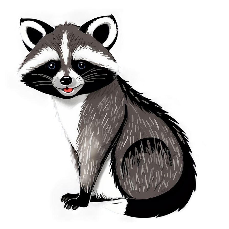 Funny Raccoon Drawing Png 05232024