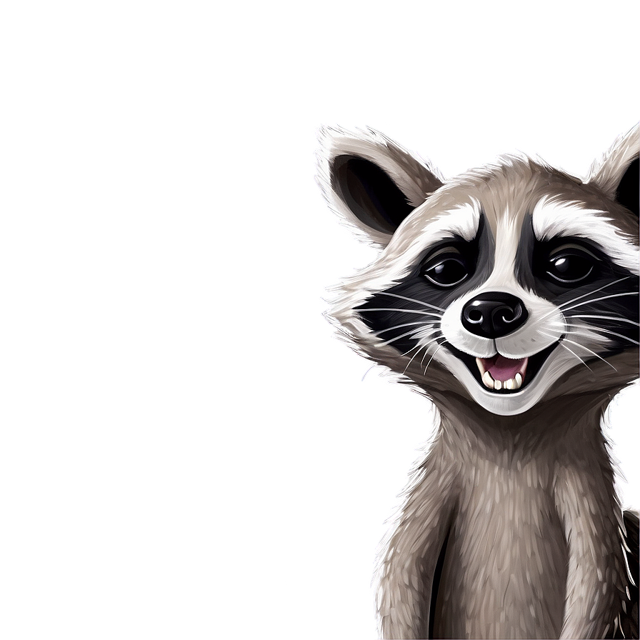 Funny Raccoon Drawing Png 12