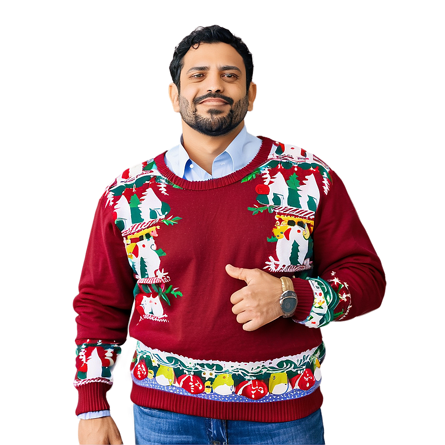 Funny Ugly Christmas Sweater Png 06122024