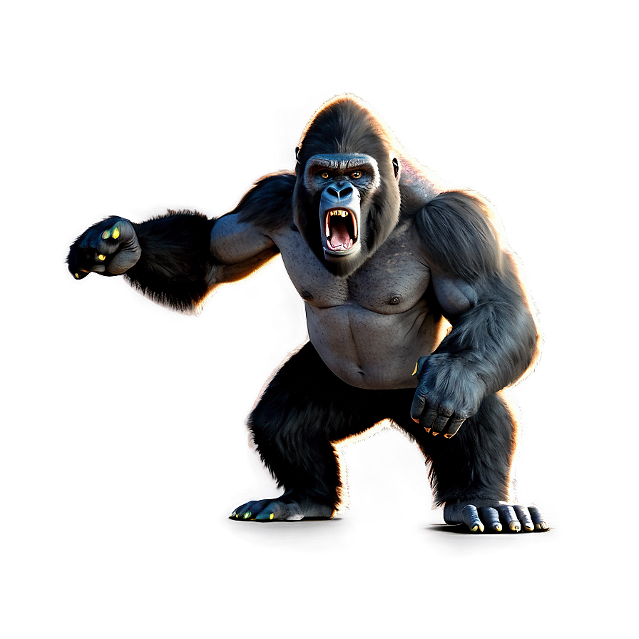 Furious Gorilla Cartoon Png 06252024