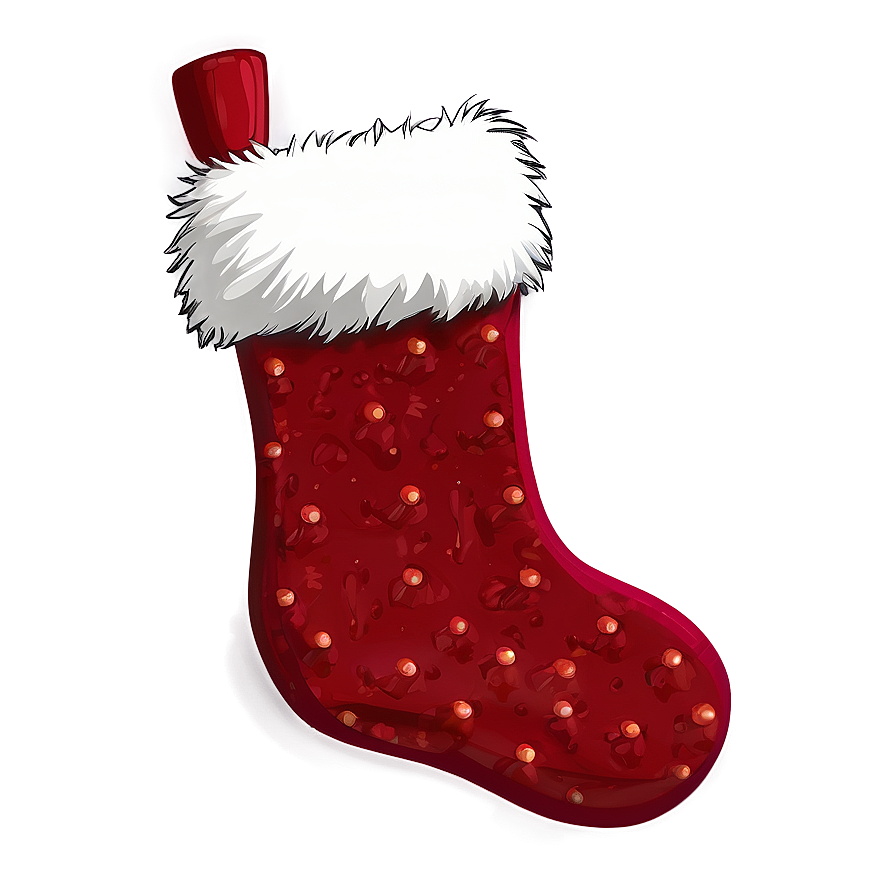 Furry Christmas Stocking Png 16