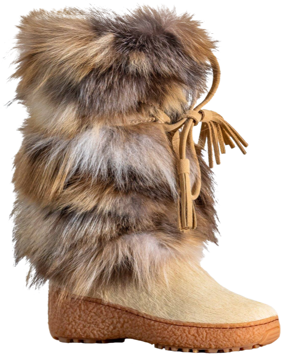 Furry Winter Boot Suede Tassels