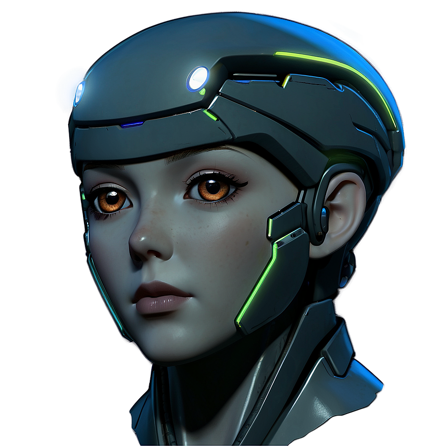 Futuristic Anime Head Concept Png 06272024