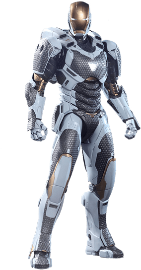 Futuristic Armored Suit Standing Pose