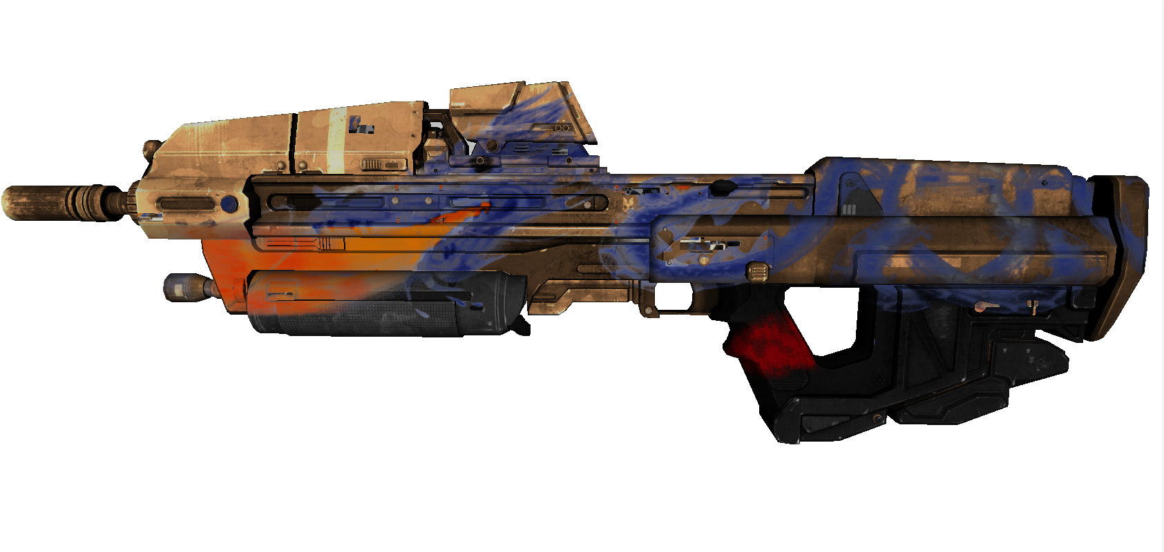 Futuristic Assault Rifle Camouflage Pattern