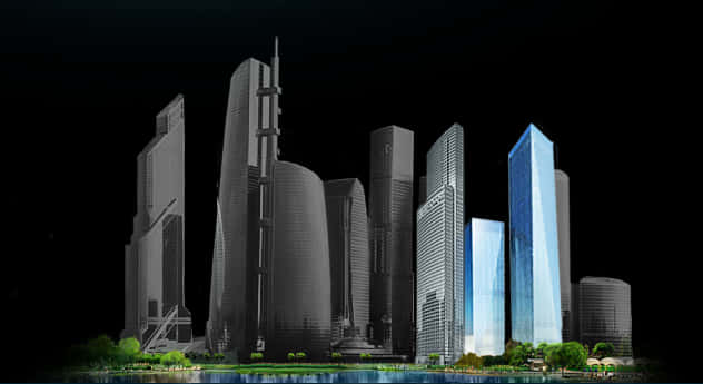 Futuristic City Skylineat Night