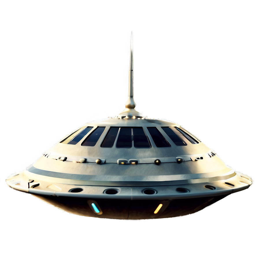 Futuristic Flying Saucer Model Png 1