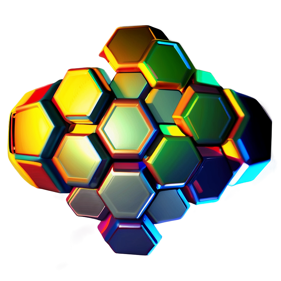 Futuristic Hexagon Pattern Png Ins2