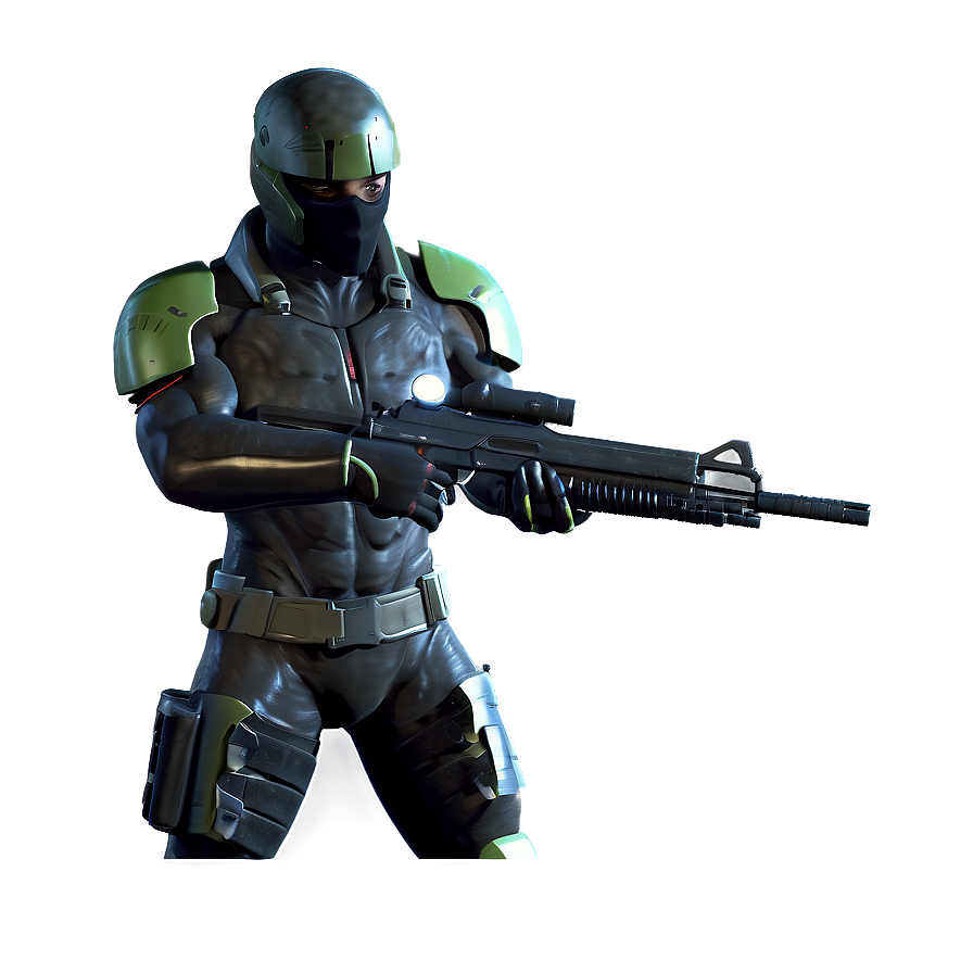 Futuristic Rogue Soldier Png Bjb39