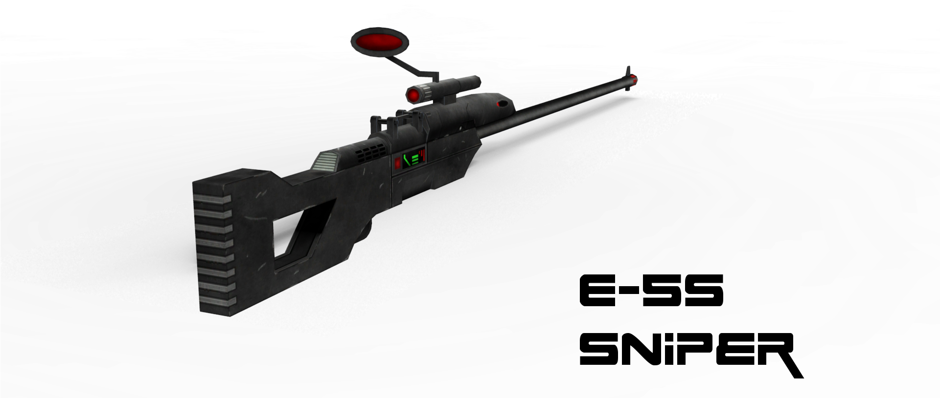 Futuristic Sniper Rifle3 D Model