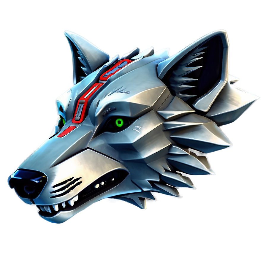 Futuristic Wolf Head Technology Png Mmv