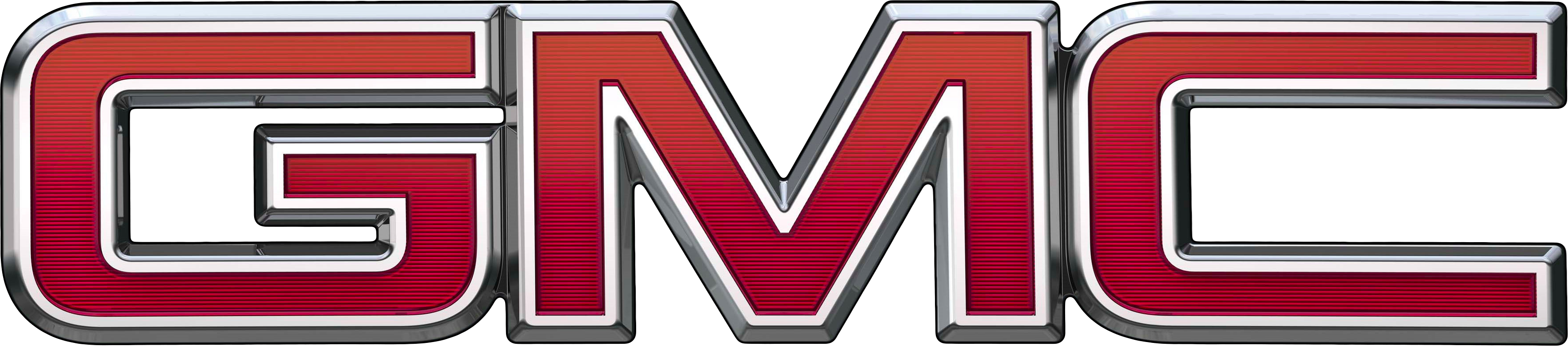 G M C Logo Red Silver