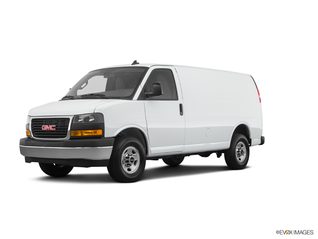 G M C White Cargo Van