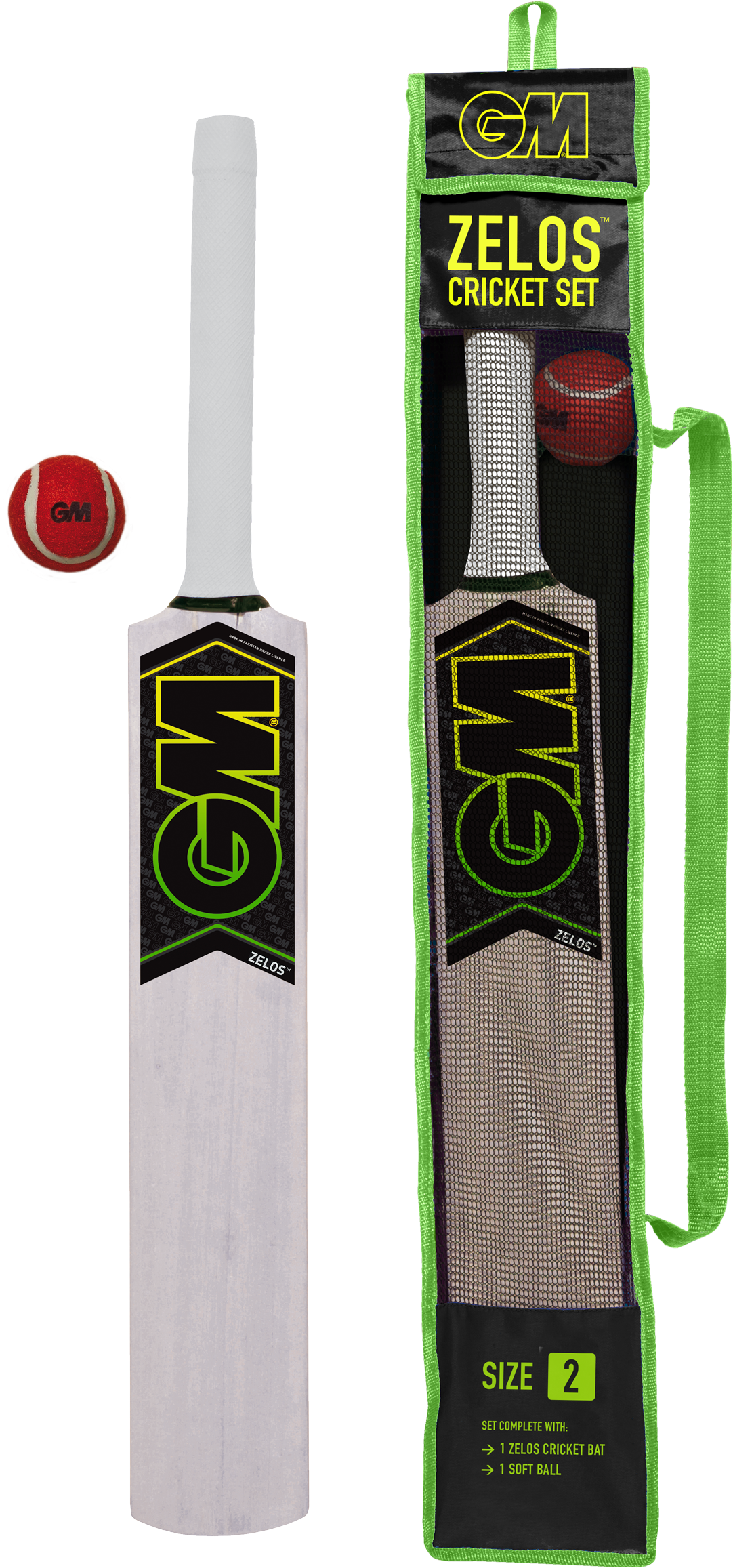 G M Zelos Cricket Batand Ball Set