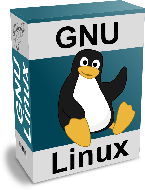 G N U Linux Box Artwith Tux Penguin