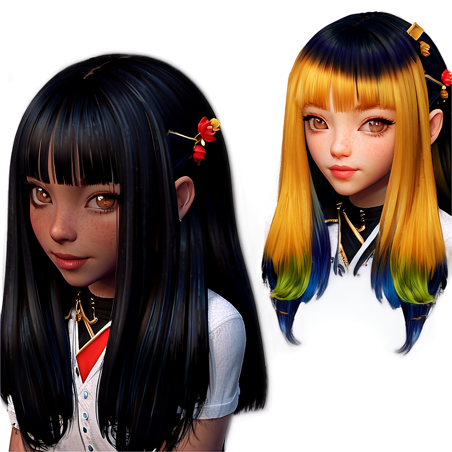 Gacha Hair Ideas Png 18