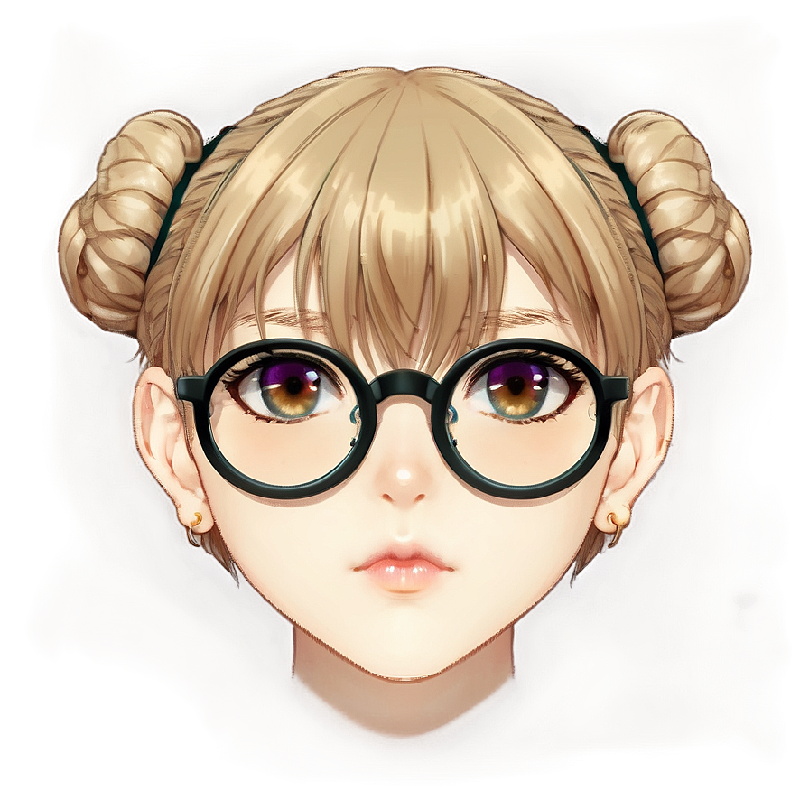 Gacha Hair With Glasses Png 06212024