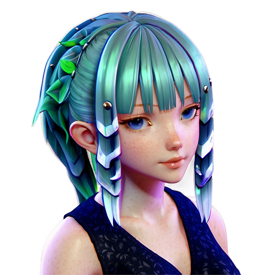 Gacha Hair With Mask Png Rmp37