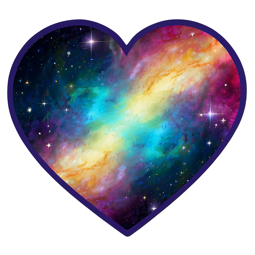 Galaxy Heart Clipart Cosmic Png Ete