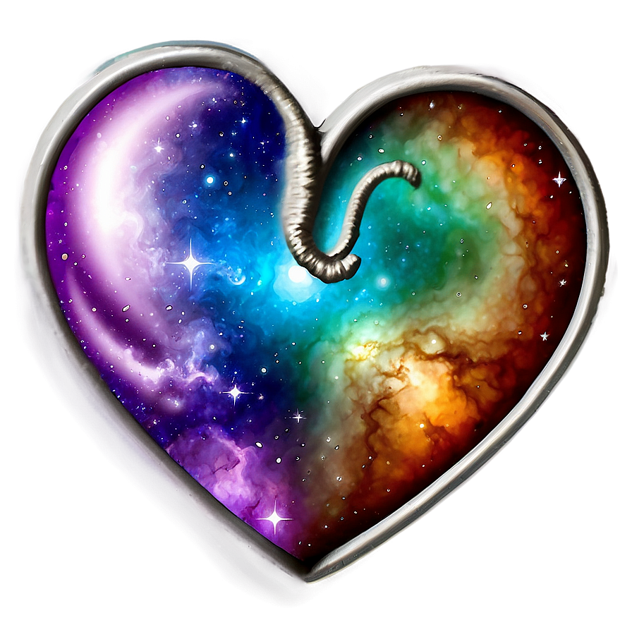 Galaxy Heart Clipart Cosmic Png Qjd8