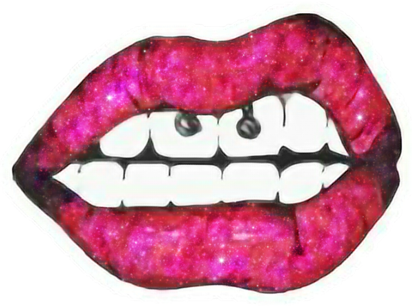 Galaxy_ Lip_ Piercing_ Sticker