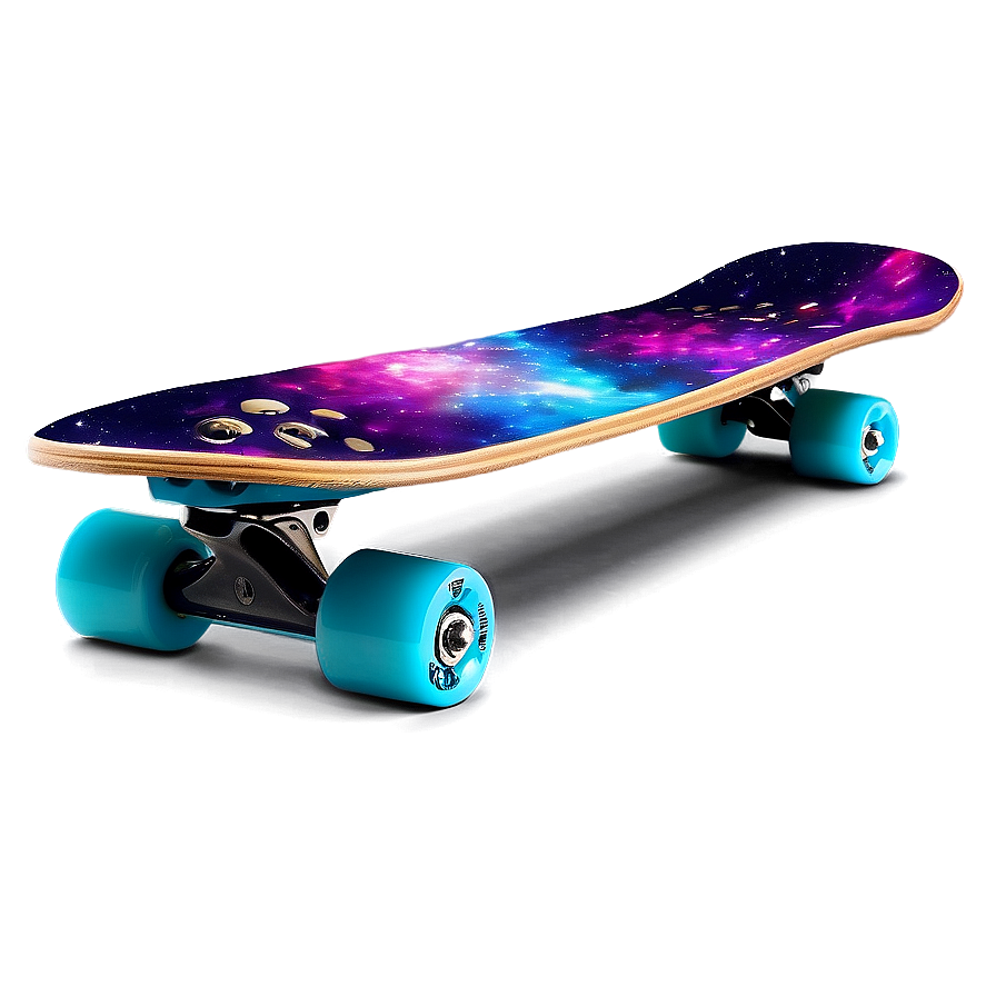 Galaxy Print Skateboard Deck Template Png 06282024