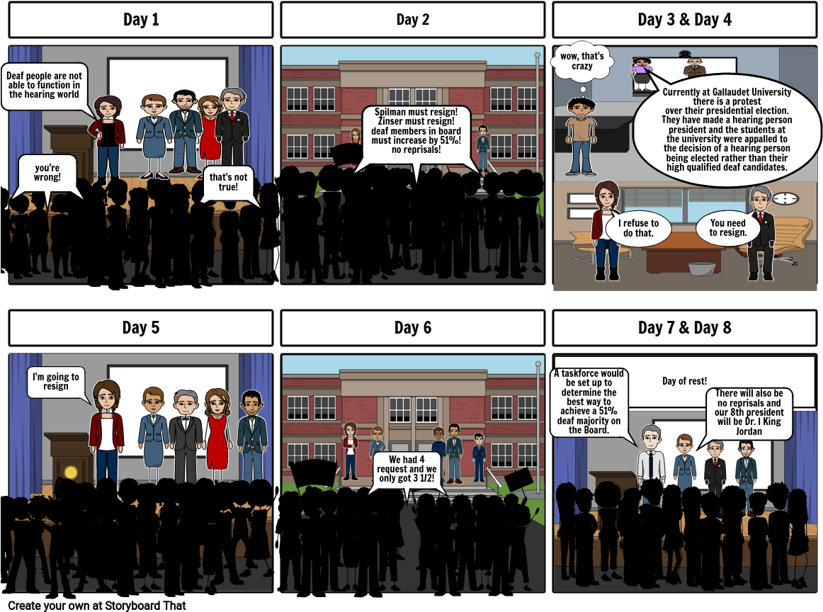 Gallaudet University Protest Comic Strip