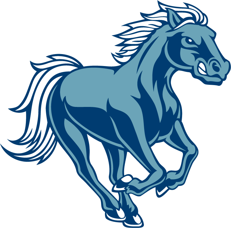 Galloping_ Blue_ Horse_ Vector