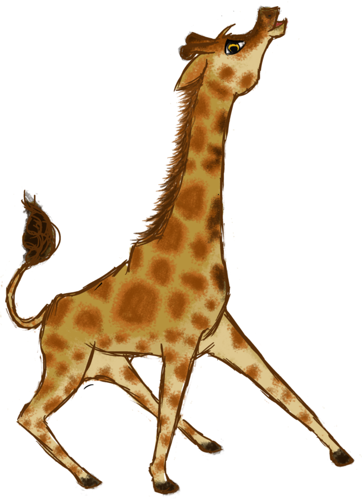 Galloping Giraffe Illustration