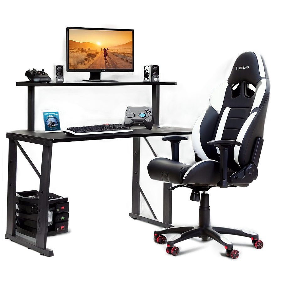 Gaming Desk Setup Png 05042024