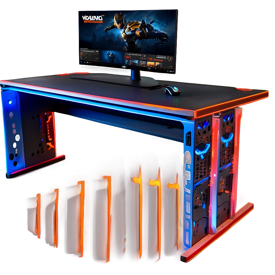 Gaming Desk With Cable Management Png 54