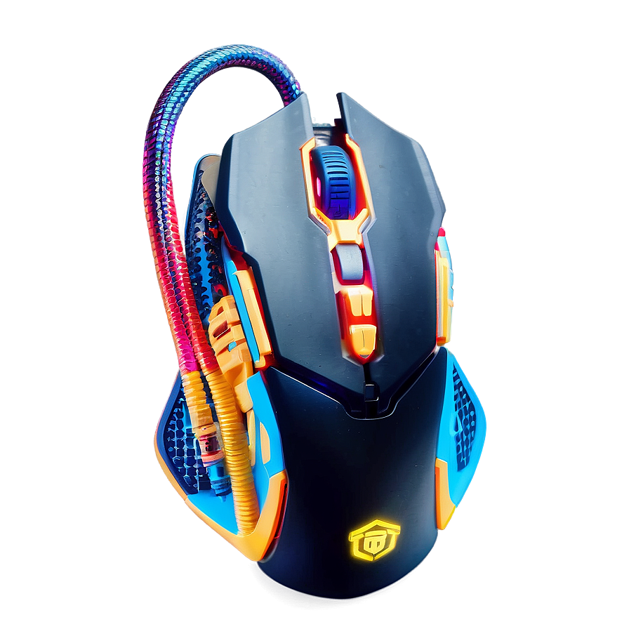 Gaming Mouse With Braided Cable Png Qcx