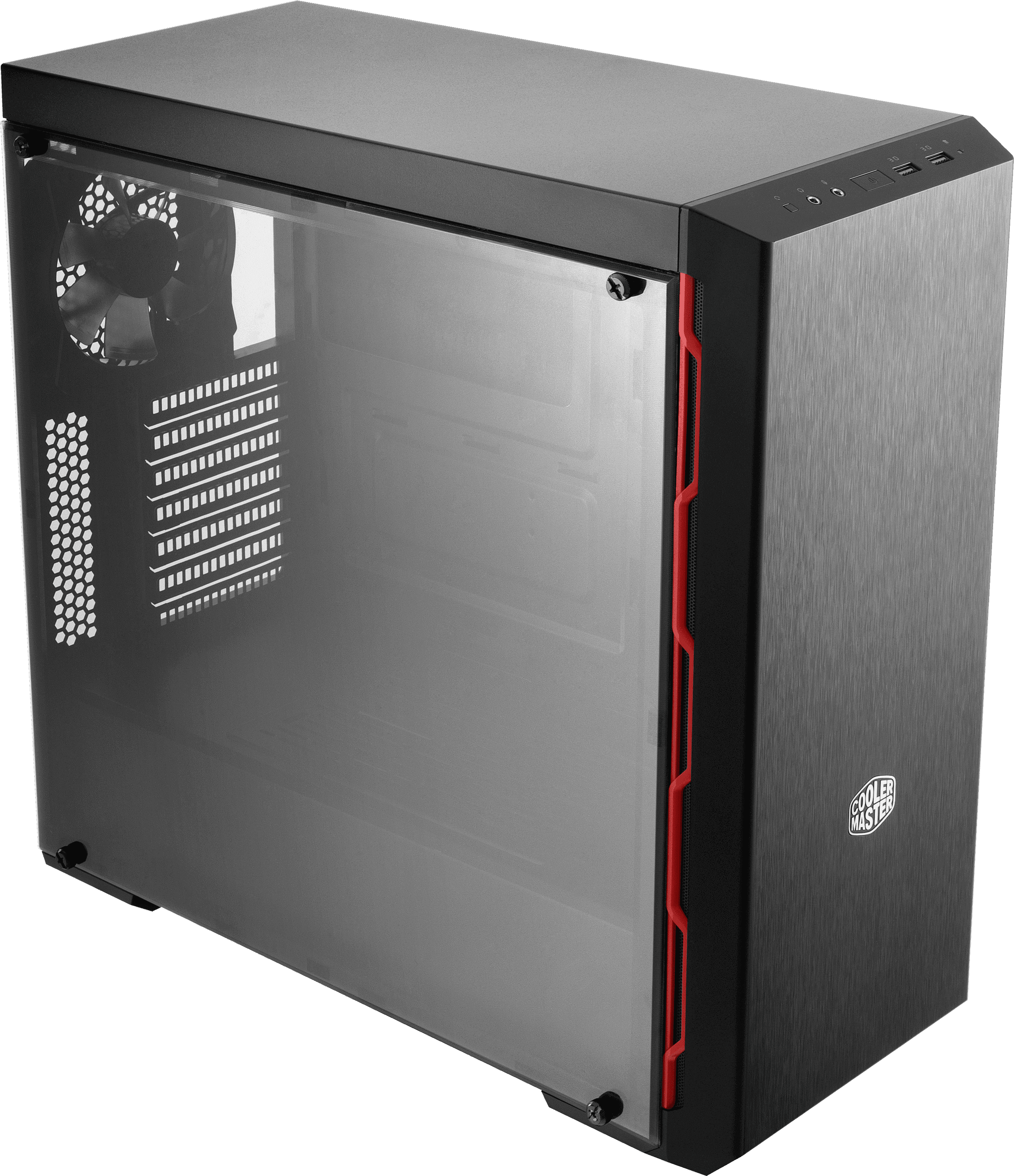 Gaming P C Casewith Transparent Side Panel