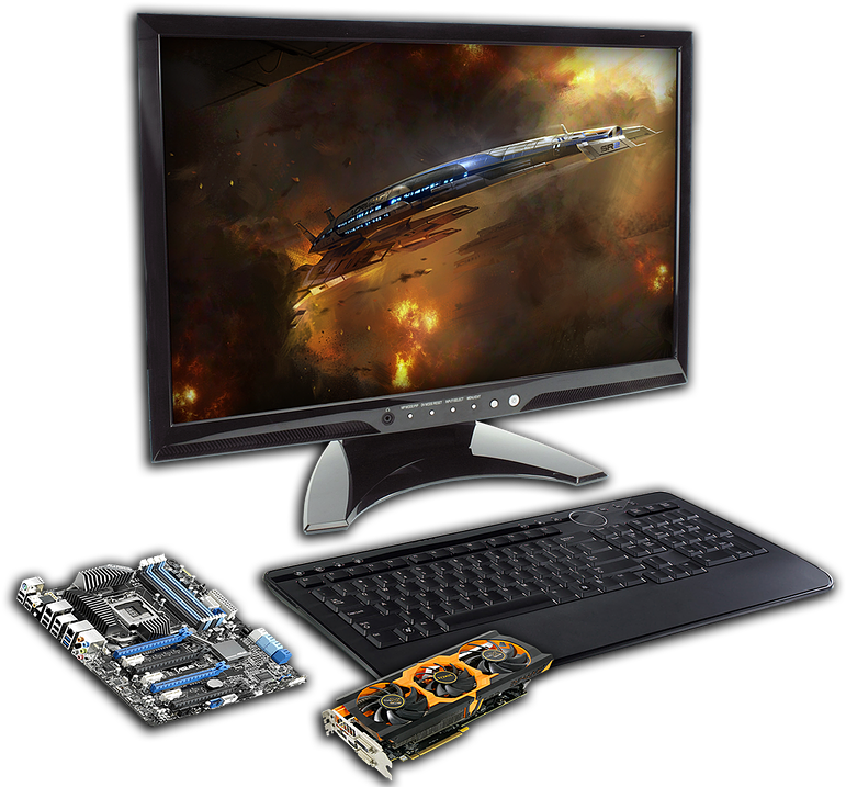 Gaming P C Components Space Game Monitor