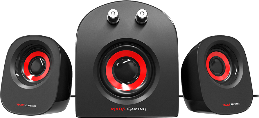 Gaming Speaker Set Red Black