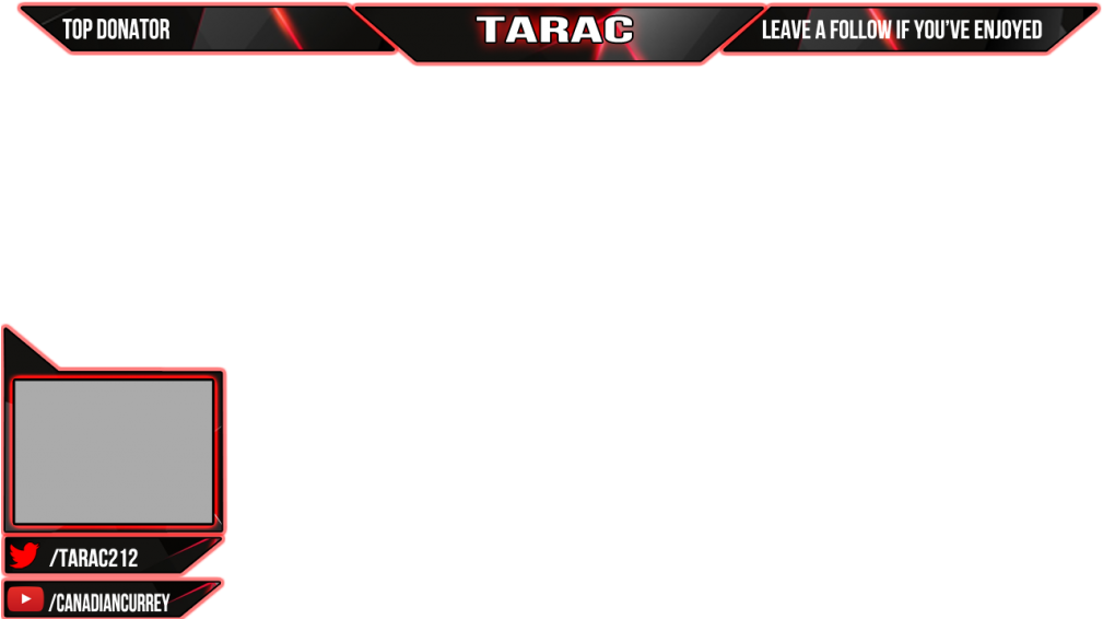 Gaming Stream Overlay Redand Black