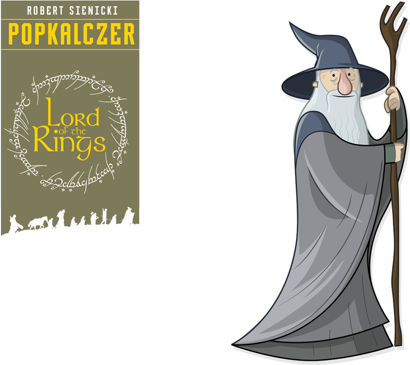 Gandalf Cartoon Illustration Lordofthe Rings