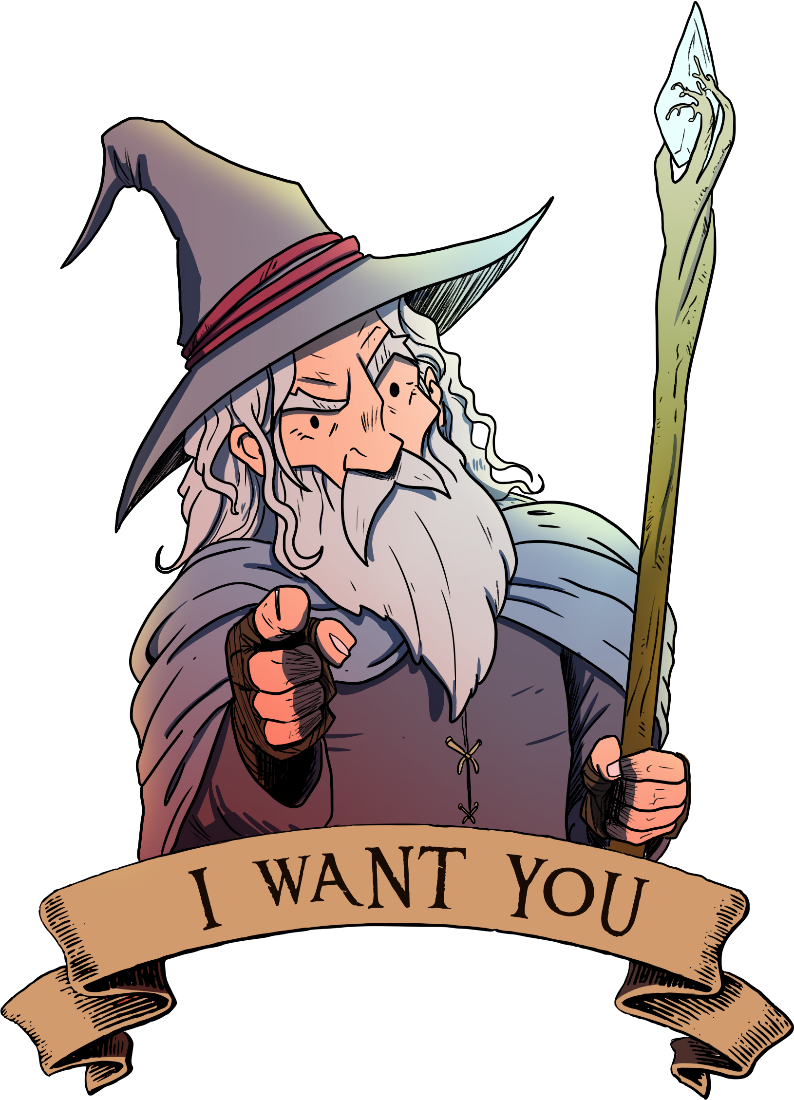 Gandalf I Want You Recruitment Poster