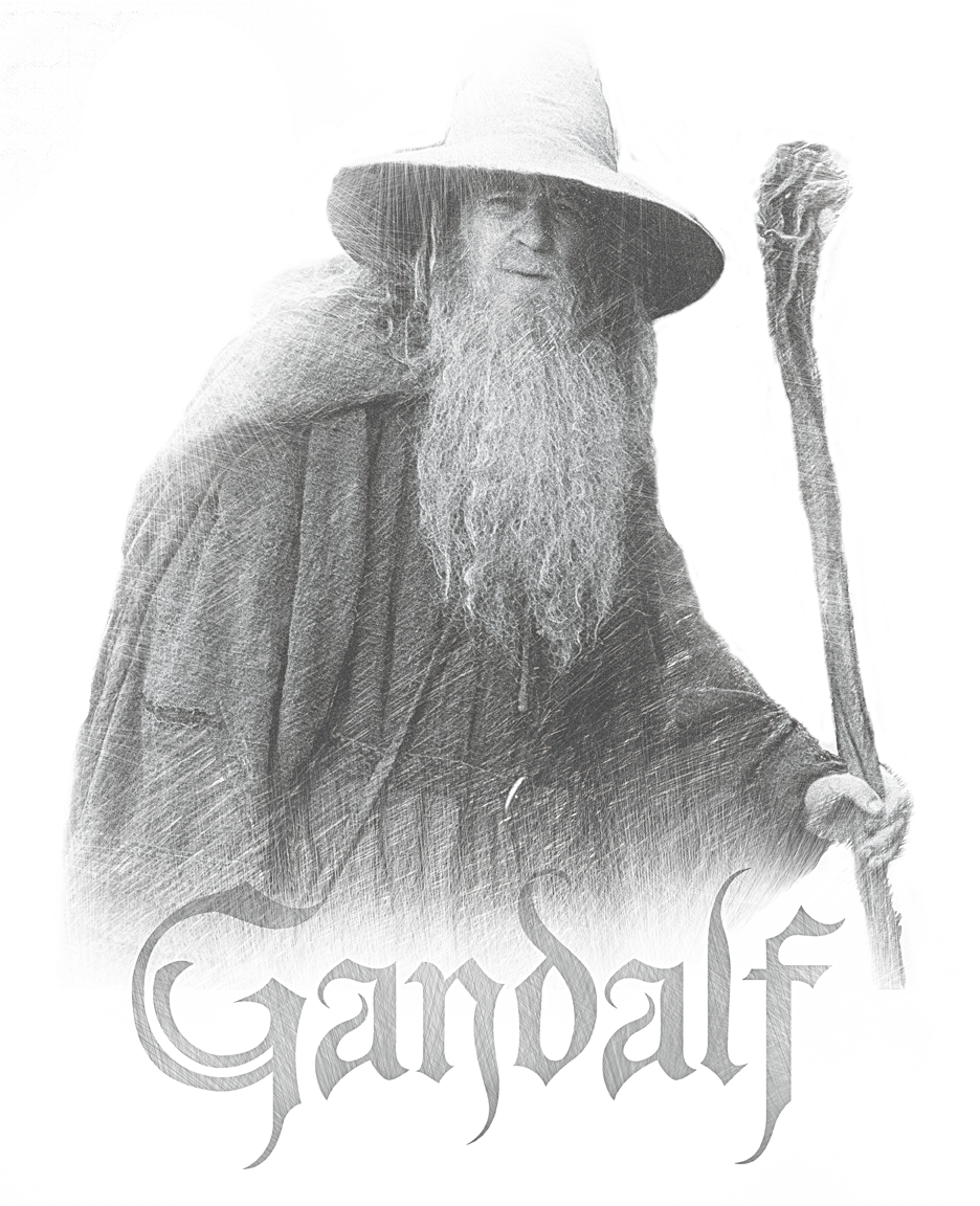 Gandalfthe Wizard Illustration